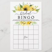 Zweiseitige Brautparty-Spiele Sonnenblume (Rückseite)