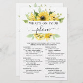 Zweiseitige Brautparty-Spiele Sonnenblume (Vorne/Hinten)