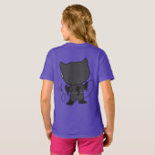Zweiseitige Chibi Catwoman T-Shirt (Schwarz voll)