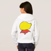 Zweiseitige Chibi-Supergirl Hoodie (Schwarz voll)