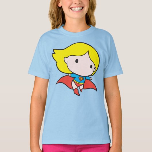 Zweiseitige Chibi-Supergirl T-Shirt (Vorderseite)