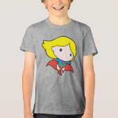 Zweiseitige Chibi-Supergirl Tri-Blend Shirt (Vorderseite)
