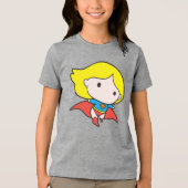 Zweiseitige Chibi-Supergirl Tri-Blend Shirt (Vorderseite)
