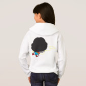 Zweiseitige Chibi Wonder Woman Hoodie (Schwarz voll)