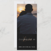 Zweiseitige Foto-Save the Date-Karte Save The Date (Rückseite)