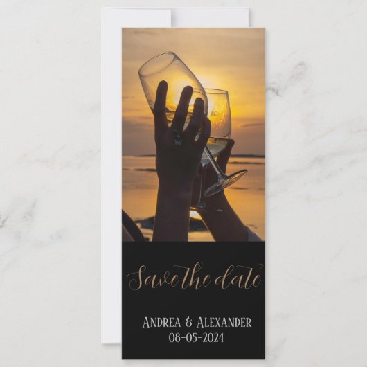 Zweiseitige Foto-Save the Date-Karte Save The Date (Vorderseite)