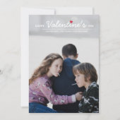 Zweiseitige FotoCollage der Valentinstag-Familie Feiertagskarte (Vorderseite)