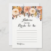 Zweiseitige Herbstspiele für Blumenflora-Brautpart Einladung (Rückseite)
