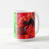 Zweiseitige Katze Kaffeetasse (VorderseiteRechts)
