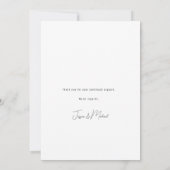 💍 zweiseitige Minimalistische Elegant UnSpeichern Save The Date (Rückseite)
