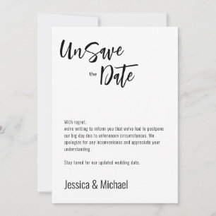 💍 zweiseitige Minimalistische Elegant UnSpeichern Save The Date