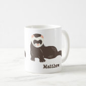 Zweiseitige Personalisierte Besitzer von Frettchen Kaffeetasse (VorderseiteRechts)