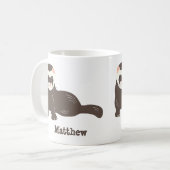 Zweiseitige Personalisierte Besitzer von Frettchen Kaffeetasse (Vorderseite Links)