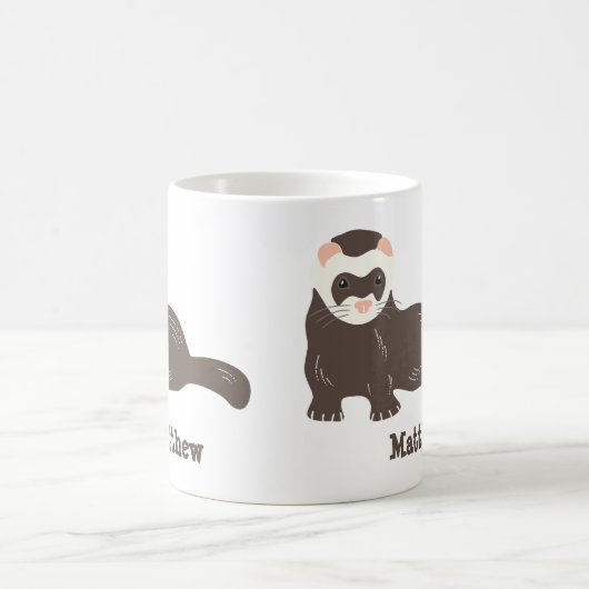 Zweiseitige Personalisierte Besitzer von Frettchen Kaffeetasse (Mittel)