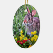 Zweiseitige Personalisierte Osterfeier Keramik Ornament (Links)