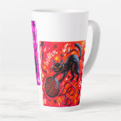 Zweiseitige rosa Katze Milchtasse (Rechte Ecke)