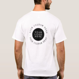 Zweiseitige, rustikale Logos und Text T-Shirt