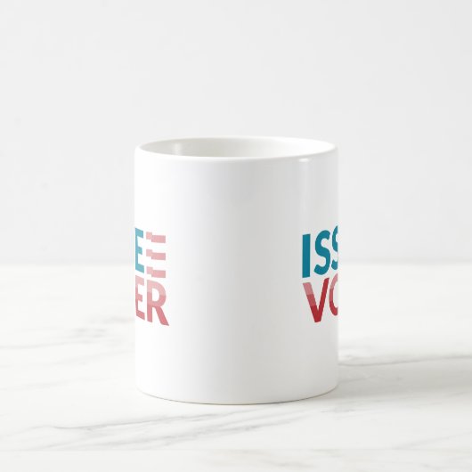 Zweiseitige Tasse für das Flag IssueVoter (Mittel)