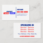 Zweiseitige Visitenkarte für Heizung und Kühlung (Vorne/Hinten)