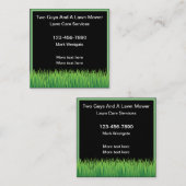 Zweiseitige Visitenkarten für den Rasenservice Quadratische Visitenkarte (Vorne/Hinten)