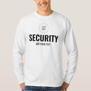 Zweiseitige Vorlage für Mens Long Sleeve Security T-Shirt