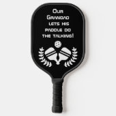 😁 😍 zweiseitigen benutzerdefinierten Text und Fo Pickleball Schläger (Rückseite)