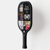 😁 😍 zweiseitigen benutzerdefinierten Text und Fo Pickleball Schläger (Links)