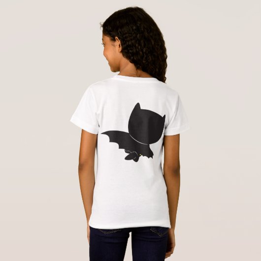 Zweiseitiger Chibi Batman T-Shirt (Schwarz voll)