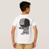 Zweiseitiger Chibi Cyborg T-Shirt (Schwarz voll)