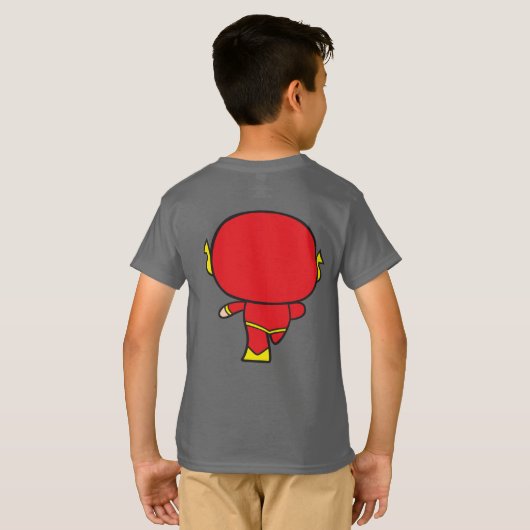Zweiseitiger Chibi Flash T-Shirt (Schwarz voll)
