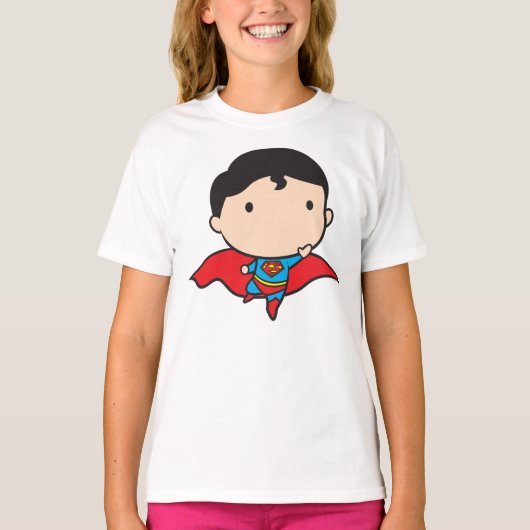 Zweiseitiger Chibi Superman T-Shirt (Vorderseite)