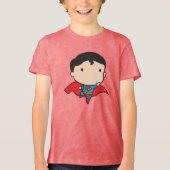 Zweiseitiger Chibi Superman Tri-Blend Shirt (Vorderseite)