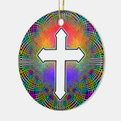 Zweiseitiger CROSS Keramik Ornament (Links)