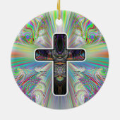 Zweiseitiger CROSS Keramik Ornament (Hinten)