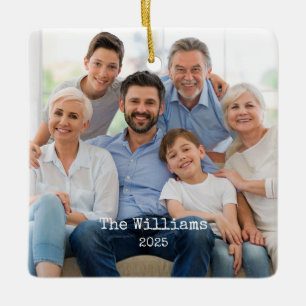 Zweiseitiger Foto-Schmuck Keramikornament