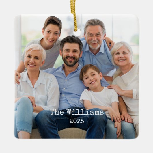 Zweiseitiger Foto-Schmuck Keramikornament (Vorderseite)