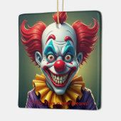 Zweiseitiger gruseliger Clown Keramikornament (Links)