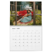 Zweiseitiger mittlerer Kalender, weiß Kalender (Mär 2027)