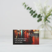 Zweiseitiger Taxi-Service Visitenkarte (Stehend Vorderseite)