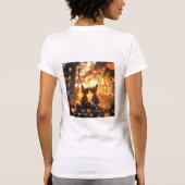 Zweiseitiger Whimsical Fox Couple T - Shirt (Rückseite)