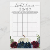 Zweiseitiges Brautparty Spiele Burgund Marine (Rückseite)