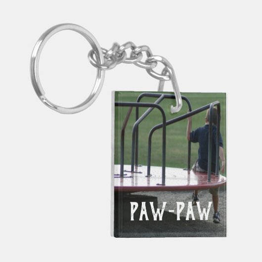 Zweiseitiges Foto-Design von Paw-Paw Schlüsselanhänger (Vorderseite links)
