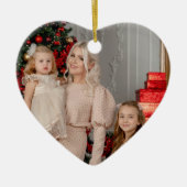 Zweiseitiges Herz-Ornament - Foto & Verse Keepake! Keramik Ornament (Vorne)