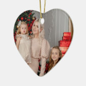 Zweiseitiges Herz-Ornament - Foto & Verse Keepake! Keramik Ornament (Links)