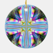 Zweiseitiges Kreuz Keramik Ornament (Hinten)