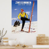 Zweisimmen, Berner Oberland, Schweiz, Ski Poster (Küche)