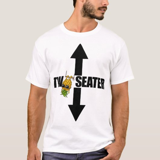 Zweisitzer auf der Unterseite Ananas zwei Sitze T-Shirt (Vorderseite)