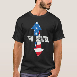 Zweisitzer Pfeil 4. Juli US-Flagge Vintag T-Shirt