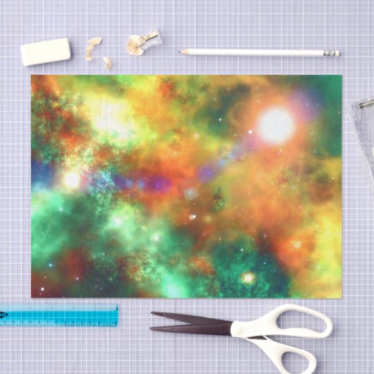 Zweispapier Weltraum-Sterne Sonnensystem Seidenpapier (Handwerk)