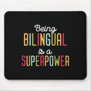 Zweisprachig zu sein ist eine Superkraft Dual Lang Mousepad